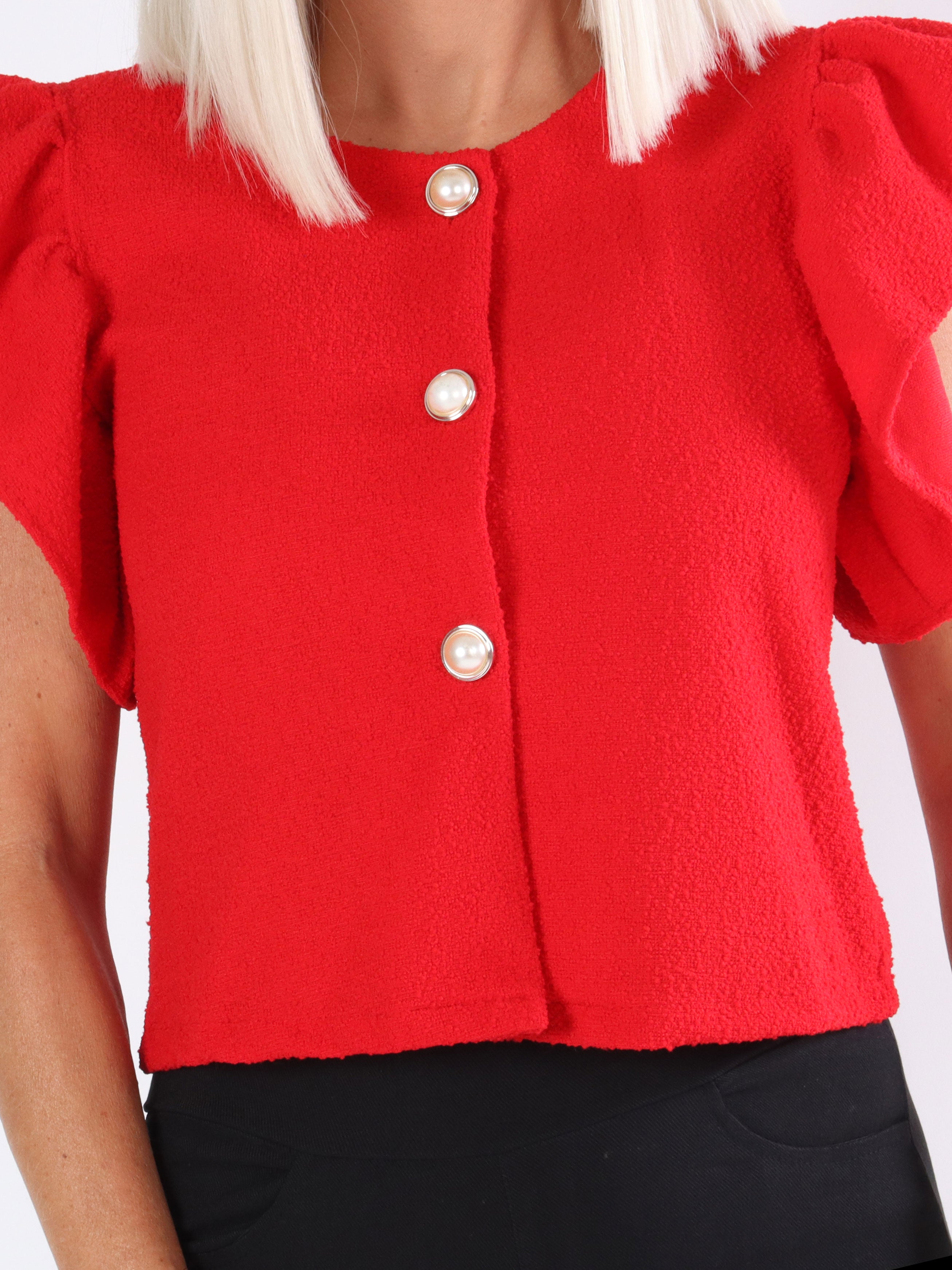 Molly - Fin cardigan med perleknapper